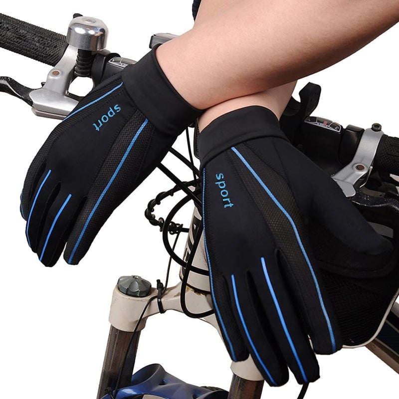 ITODA Summer Driving Gloves Men Women Anti-UV Protection Sunscreen Touchscreen Cooling Mesh Breathable Gloves Cycling Riding Full Palm Sport Non-Slip Grip Motorcycle Golf Mittens - Image 1